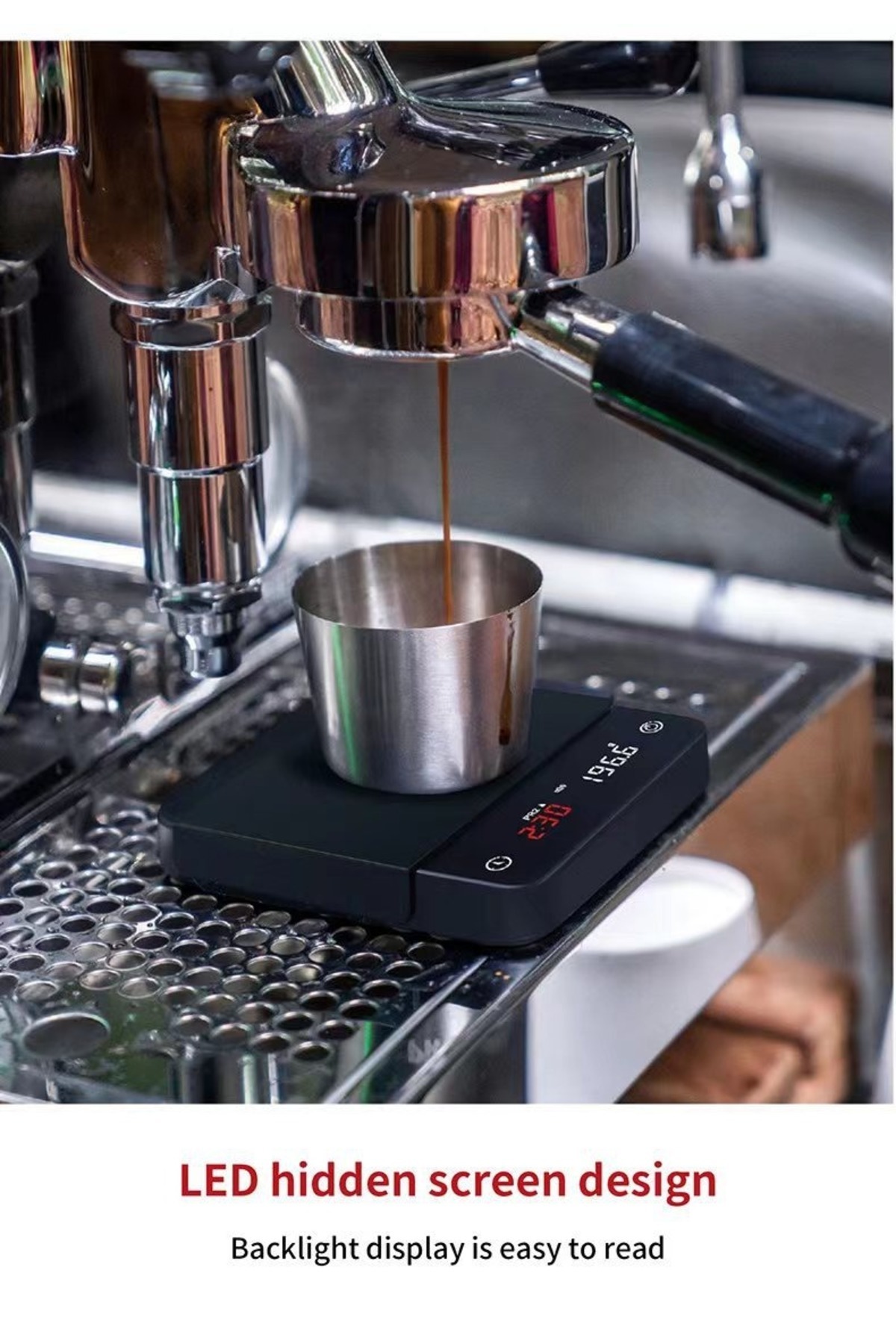 Omran Cart-Coffee Scale Mini 0.1g Accuracy, Auto Timer, Dual Color Led Display, USB-C Rechargeable Upto 2kg 3