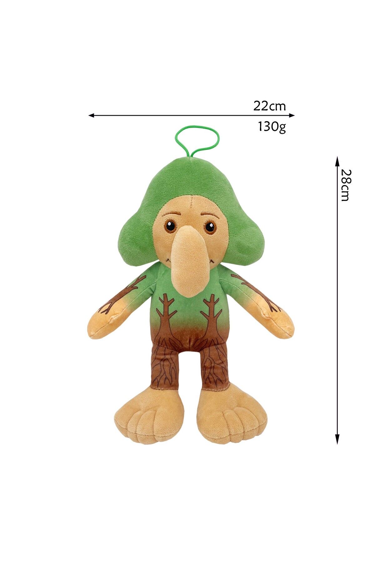 Flippy-Italian Brainrot Soft Plush Toy, Flippy, with Hanger, Tree Man Brr Brr Patapim Model, Green 2