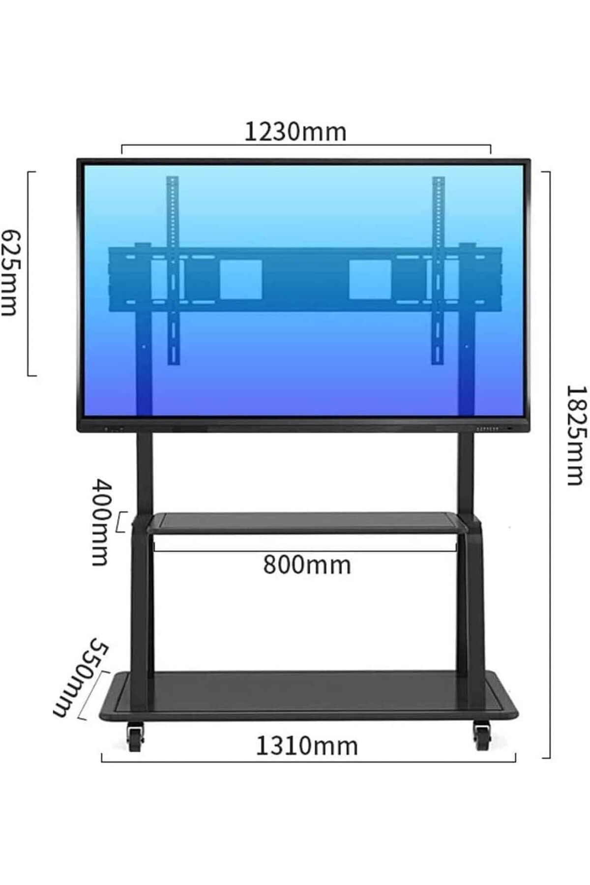 GENERALTEC-Universal TV Stand with Adjustable Height, 55-110 Inch LCD/LED Smart Flat Curved TVs Up to 275kg 3