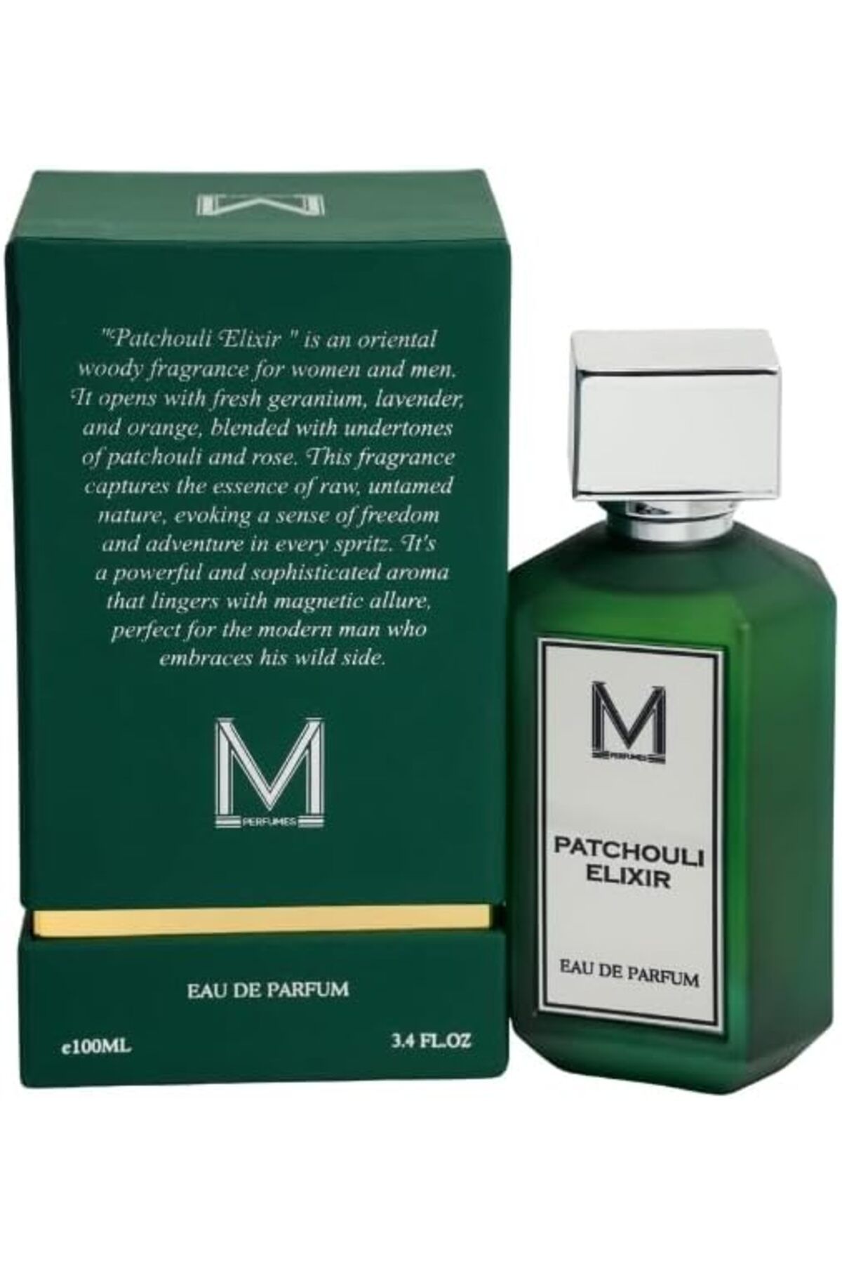 VM PERFUMES-Patchouli Elixir Eau de Parfum 100ml – Oriental Woody Unisex Fragrance with Geranium, Lavender, Pa 4
