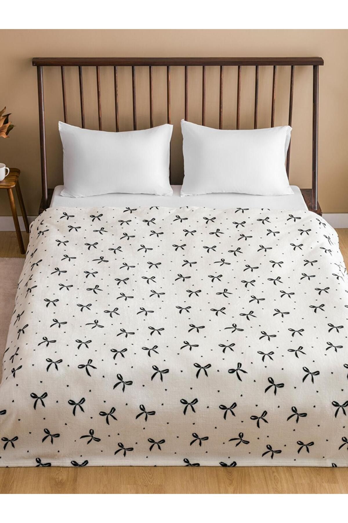 LC Waikiki-Bow Patterned Double Blanket 200X220 cm (W5) 2