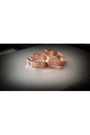 DA Cooper Design Sayı Sekanslı Bakır Yüzük 5mm