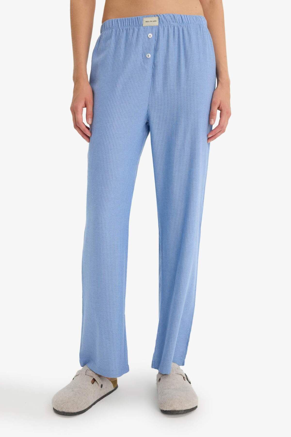DeFacto-Regular Fit Long Length Striped Pajama Bottom-Fall in Love E8645Ax25Au 3