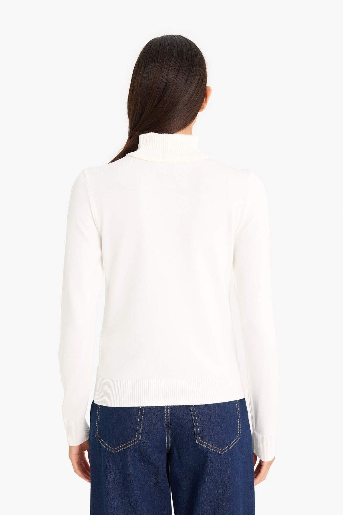 DeFacto-Regular Fit Half Turtleneck Sweater E8498Ax25Wn 6