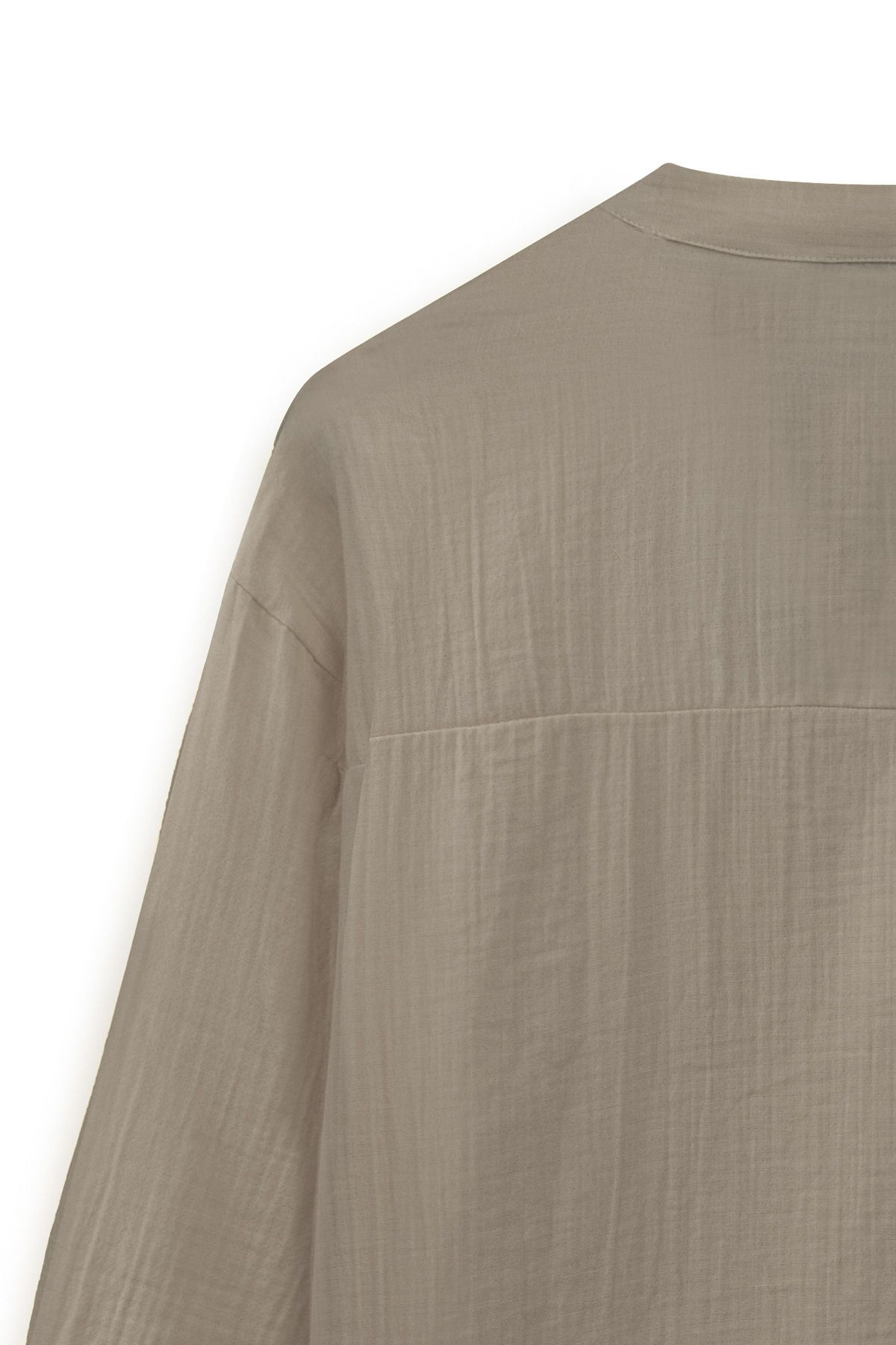 praye-Judge Collar Muslin Tunic Mink 3