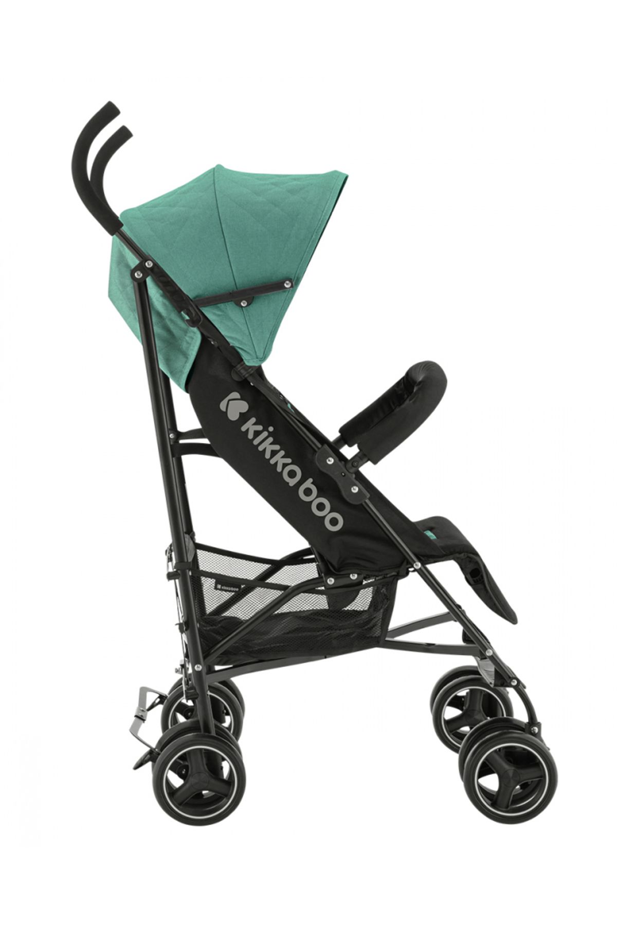 Kikka Boo-KikkaBoo Beetle Mint Baby Stroller with Adjustable Backrest, Removable Bumper Bar, Folds 4