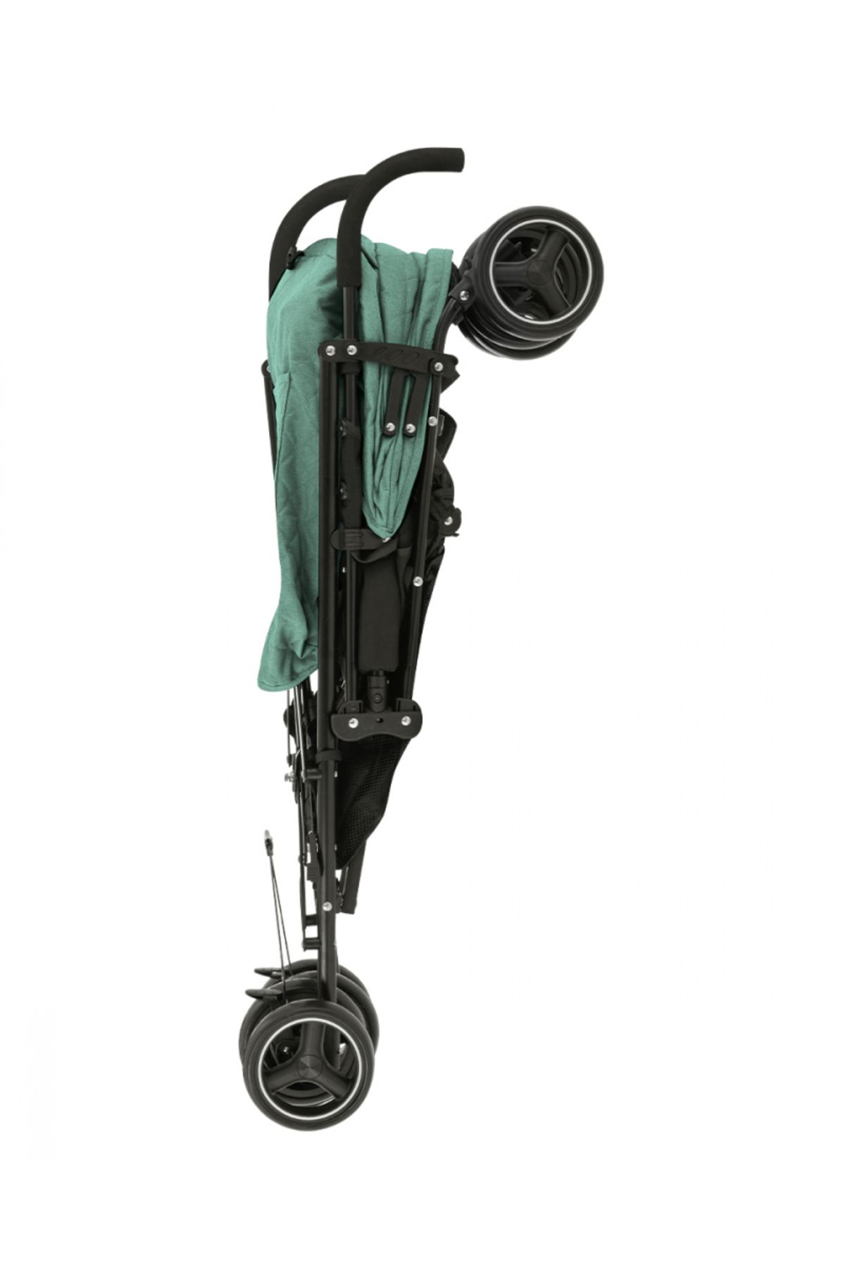 Kikka Boo-KikkaBoo Beetle Mint Baby Stroller with Adjustable Backrest, Removable Bumper Bar, Folds 7