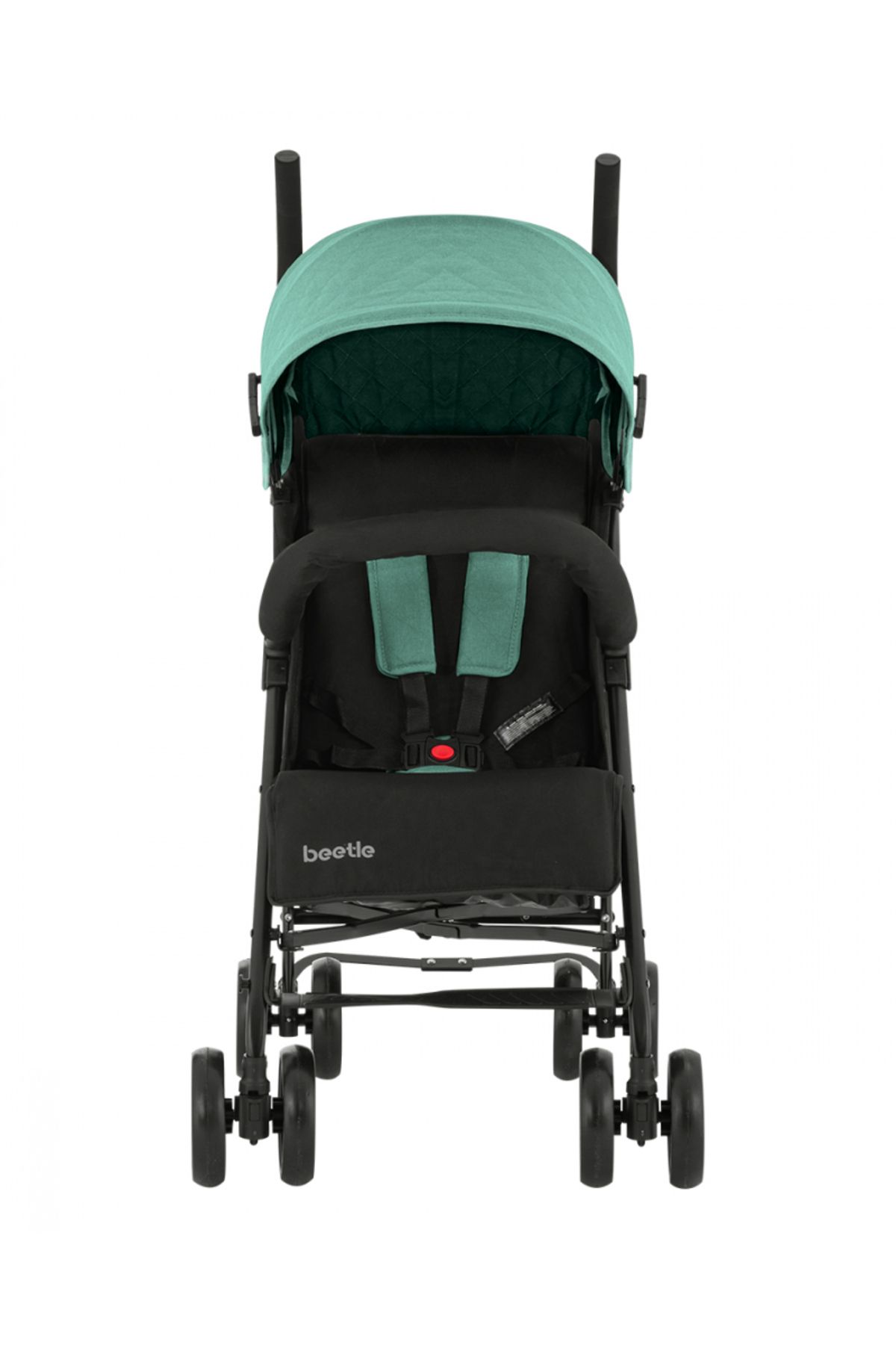 Kikka Boo-KikkaBoo Beetle Mint Baby Stroller with Adjustable Backrest, Removable Bumper Bar, Folds 3
