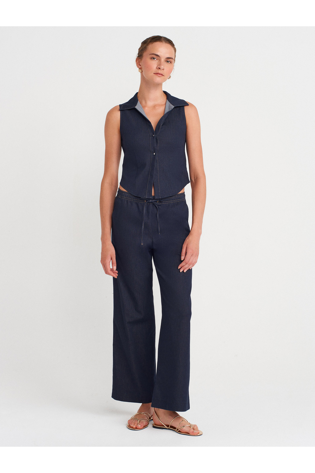 Dilvin 72157 Pantaloni de pijama-Bleumarin- Trendyol