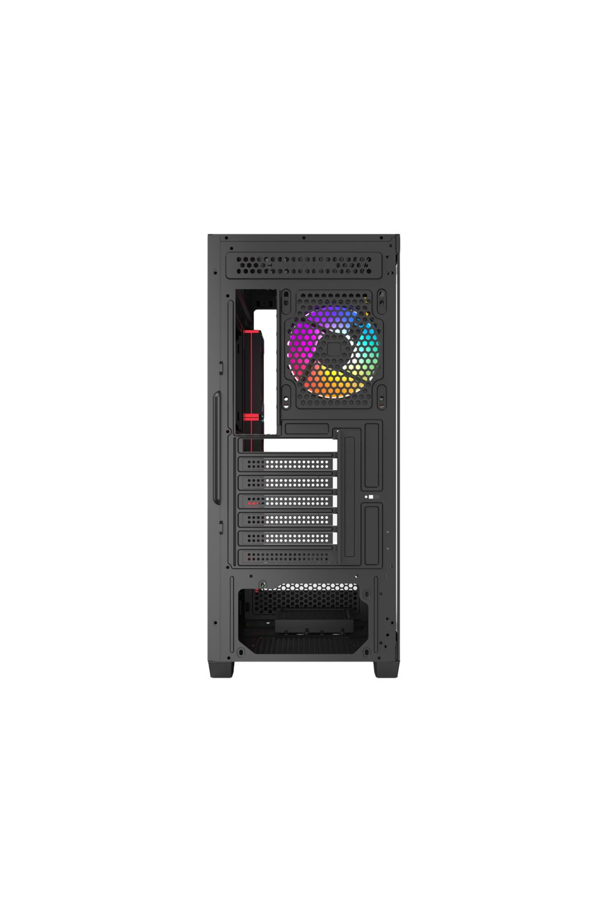 SPEARPC-هيكل Avalanche ATX، 4 مراوح RGB، USB 3.0، لوحة زجاجية، وحدة معالجة رسومات 400 مم، موزع ARGB وجهاز تحكم عن بعد 6