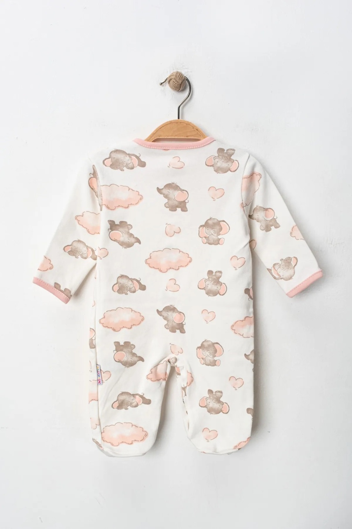 ENİA BABY Kız Bebek Pamuklu Patikli 3lü Tulum Takımı Yenidoğan Kıyafet 3-6-9 Ay fotoğrafı 3 (önizleme)