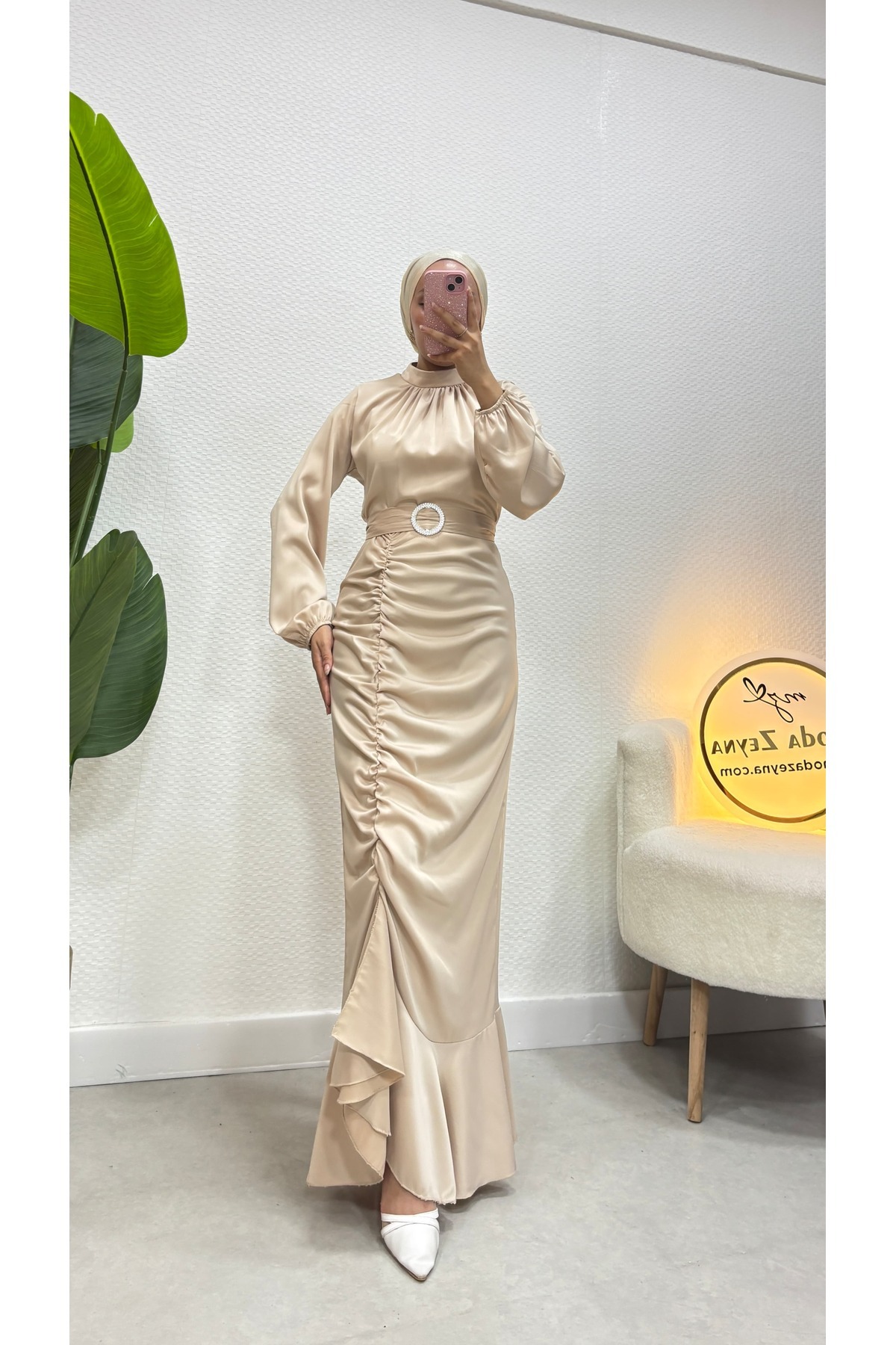 moda zeynaa Rüya Saten Balık Satenn Abiye