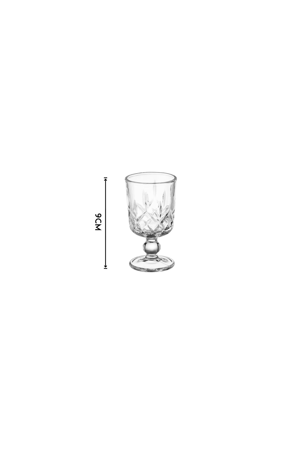 Dania-Set of 12 glass cups with base for juice and for all occasions and receptions Capacity 65 mm 3
