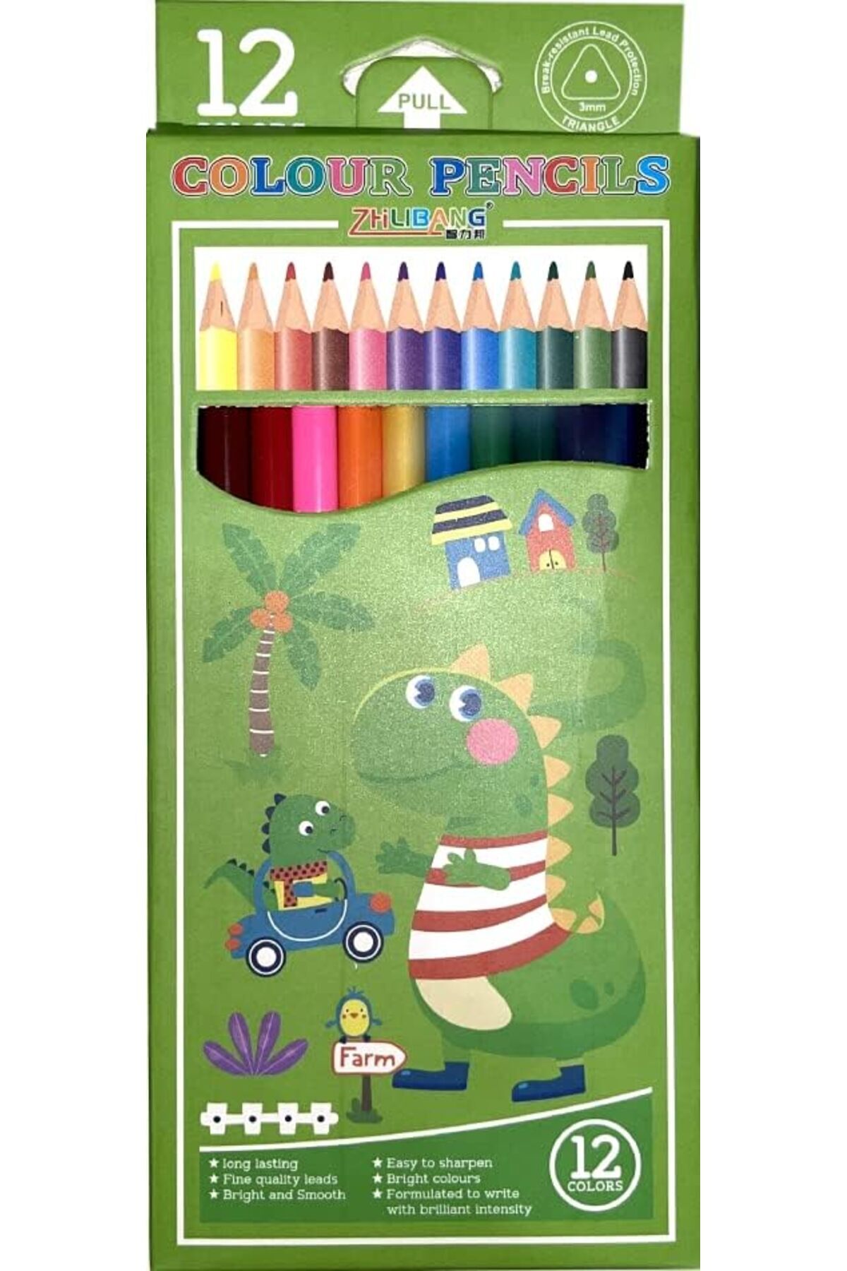 Generic-DOLTRI - Set of 6 Pieces, Colorful Set of 12 Colours along with Drawing Book, Eraser, Sharpener, Geo 4