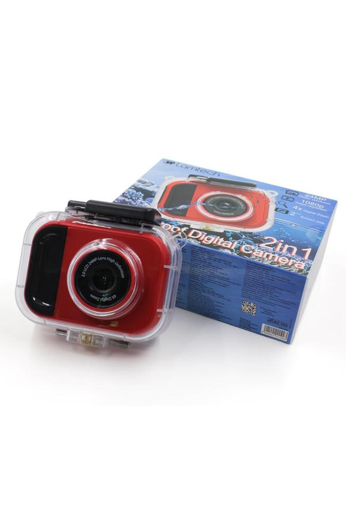 Lamtech-Camera video de actiune LAM 111993 2 in 1, 24 MP, Full HD, Ecran IPS 2", Zoom digital 4 X, C 6
