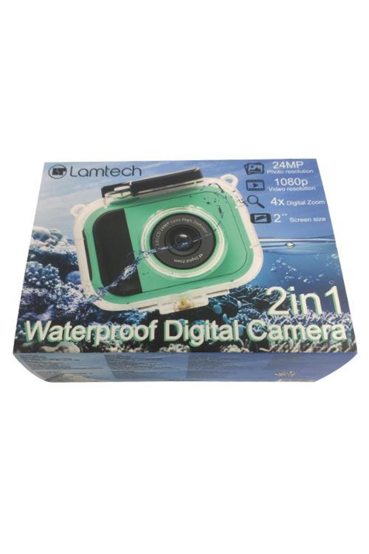 Lamtech-Camera video de actiune LAM 112006 2 in 1, 24 MP, Full HD, Ecran IPS 2", Zoom digital 4 X, C 6