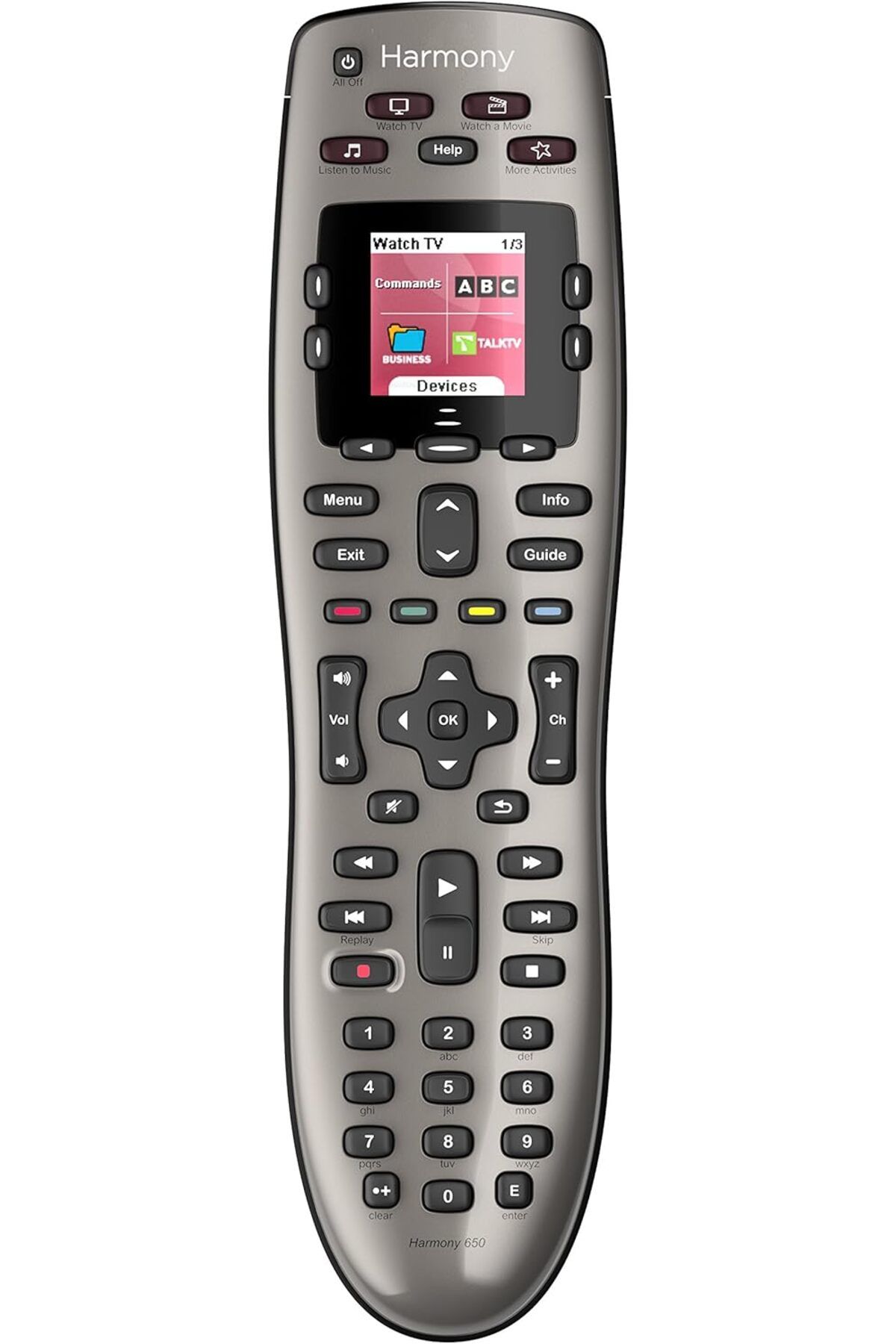 logitech-جهاز تحكم عن بعد هارموني 650 بالأشعة تحت الحمراء، جهاز تحكم عن بعد عالمي 2