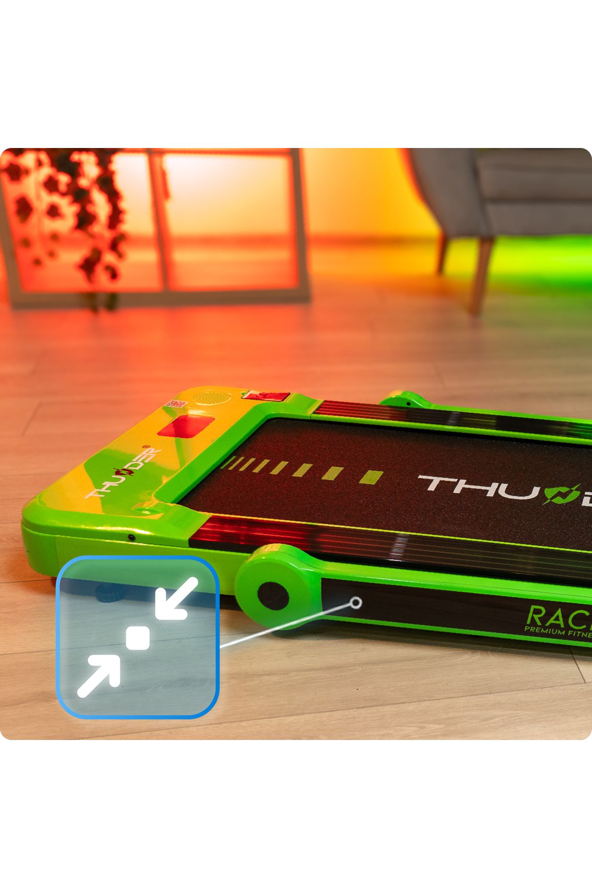 Thunder-Electric treadmill, Race-Green, Maximum speed 14km/h, maximum supported 130kg 6