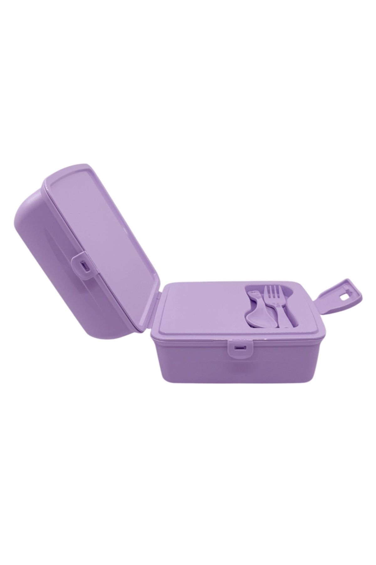 WİGGLE-Kuromi Licensed 4 Compartment Children's Lunch Box - Food Storage Container with Spoon and Fork 3