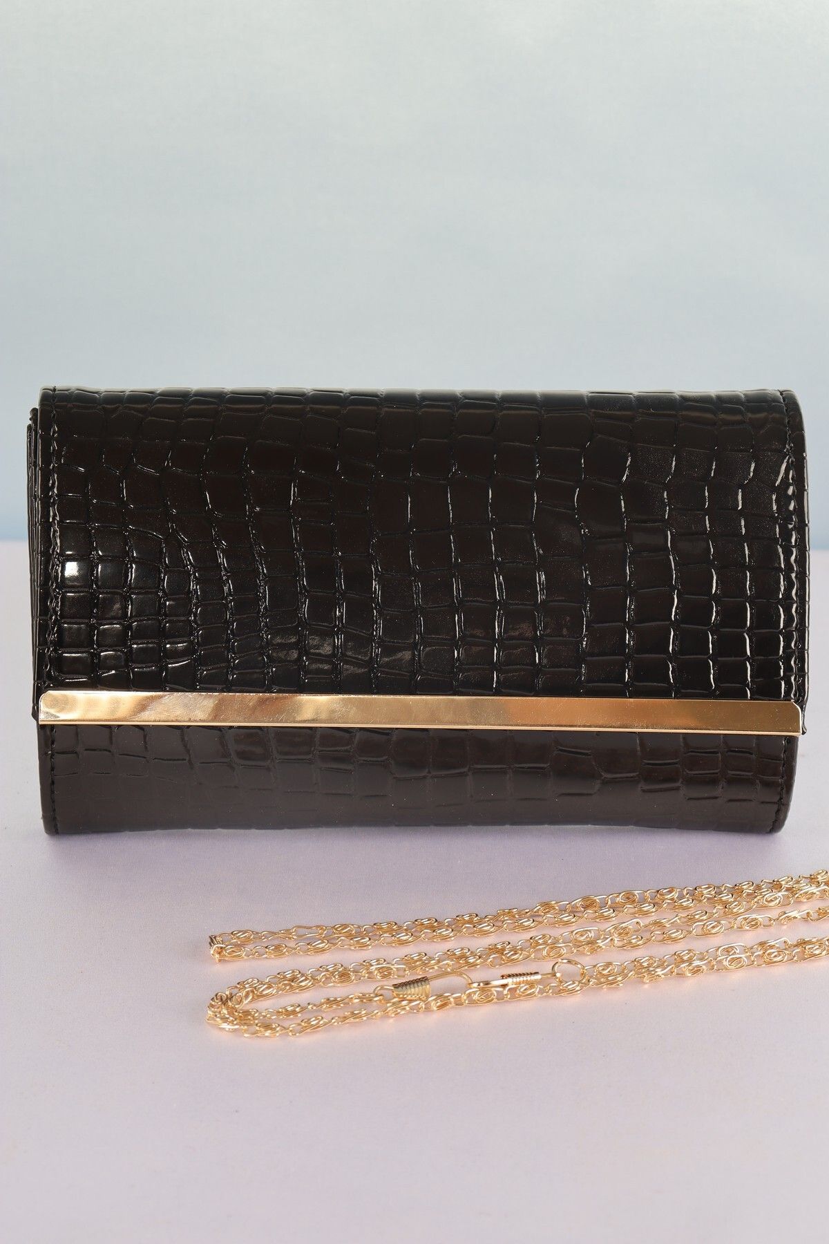 weem bag-Elysara Eb0399 |   Crocodile Pattern Fancy Slatted Portfolio Bag 4
