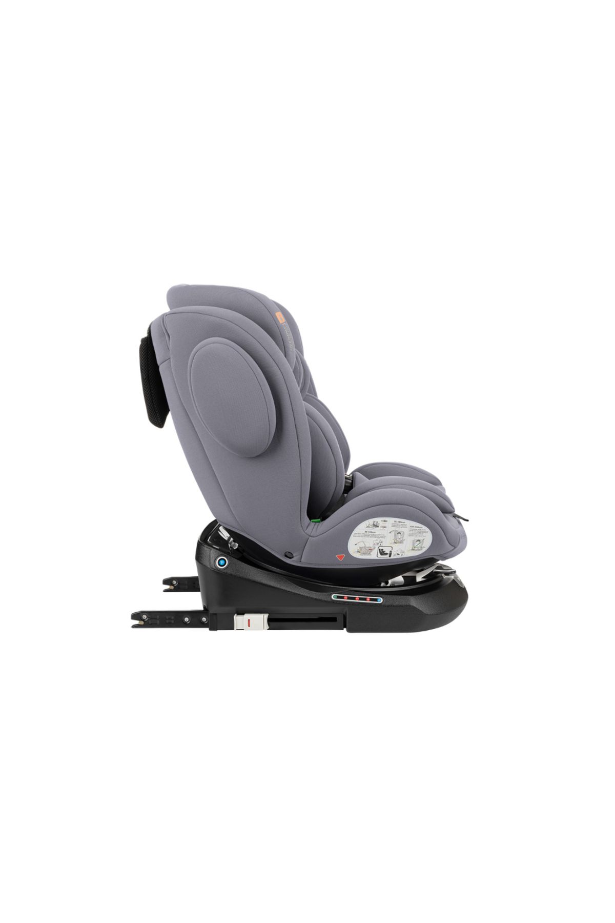 Kikka Boo-Child car seat with ISOFIX KikkaBoo I-Felix LightGrey, I-Size approved 40-150cm, R129, SPS-Prote 4