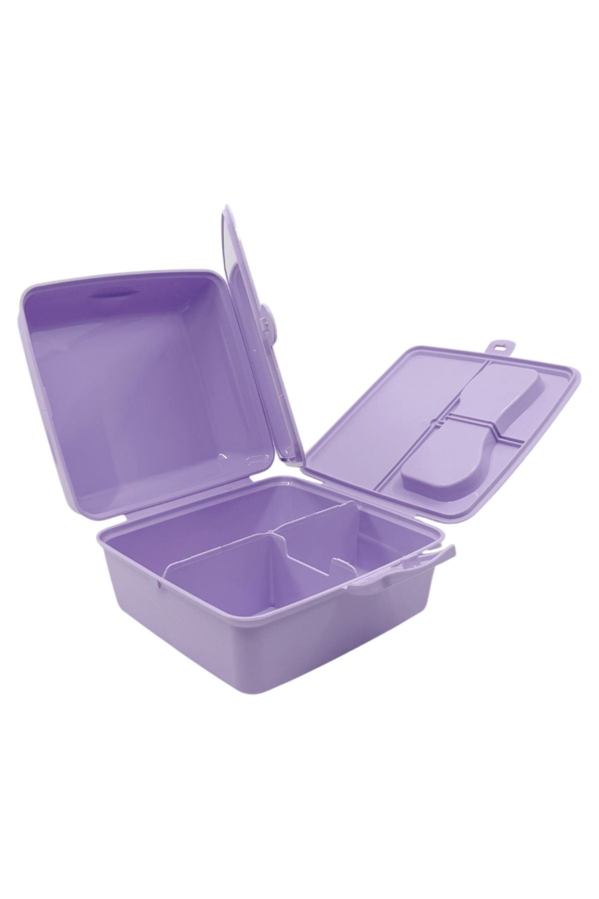 WİGGLE-Kuromi Licensed 4 Compartment Children's Lunch Box - Food Storage Container with Spoon and Fork 2