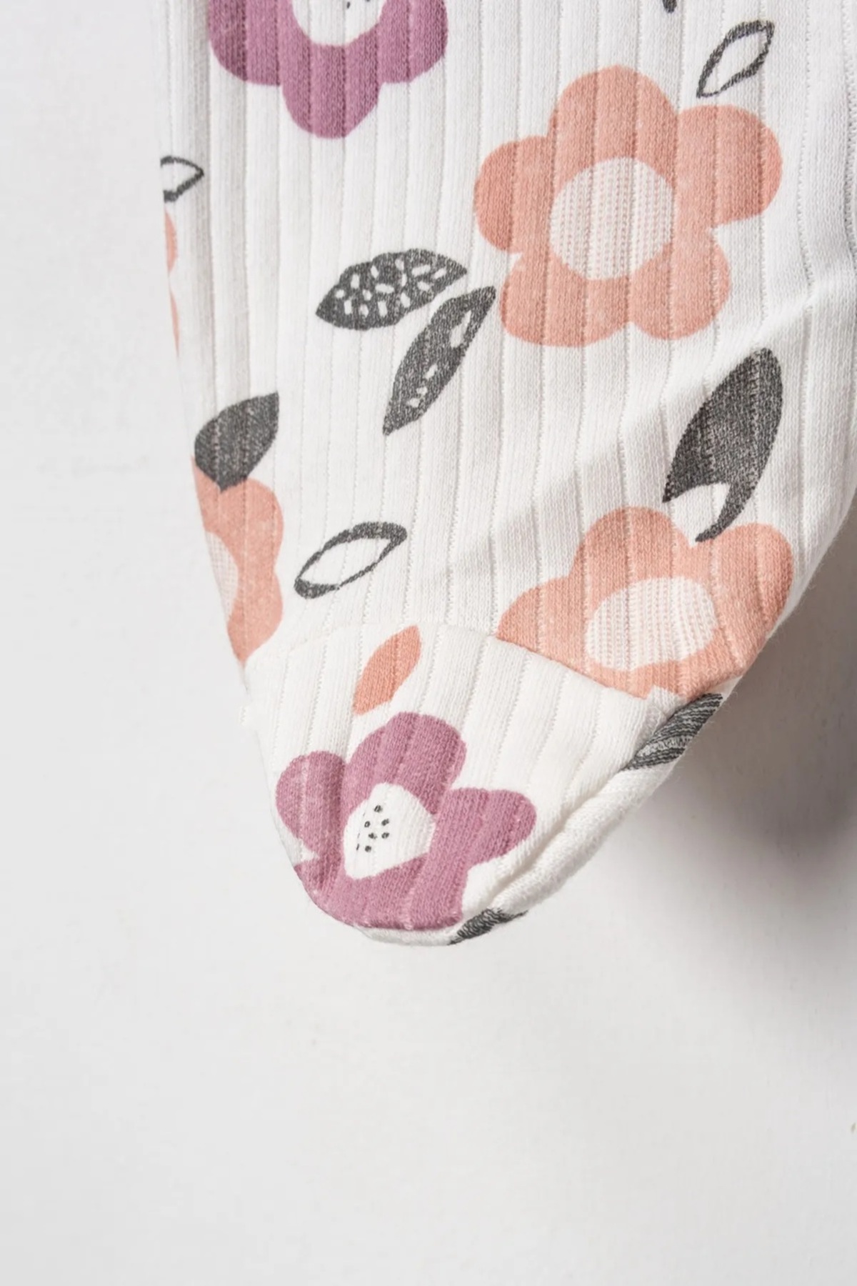 ENİA BABY Kız Bebek Yenidoğan 3-6-9 Kaktüs Çiçek Desenli Patikli 3lü Tulum Yenidoğan Kıyafet Seti fotoğrafı 4 (önizleme)