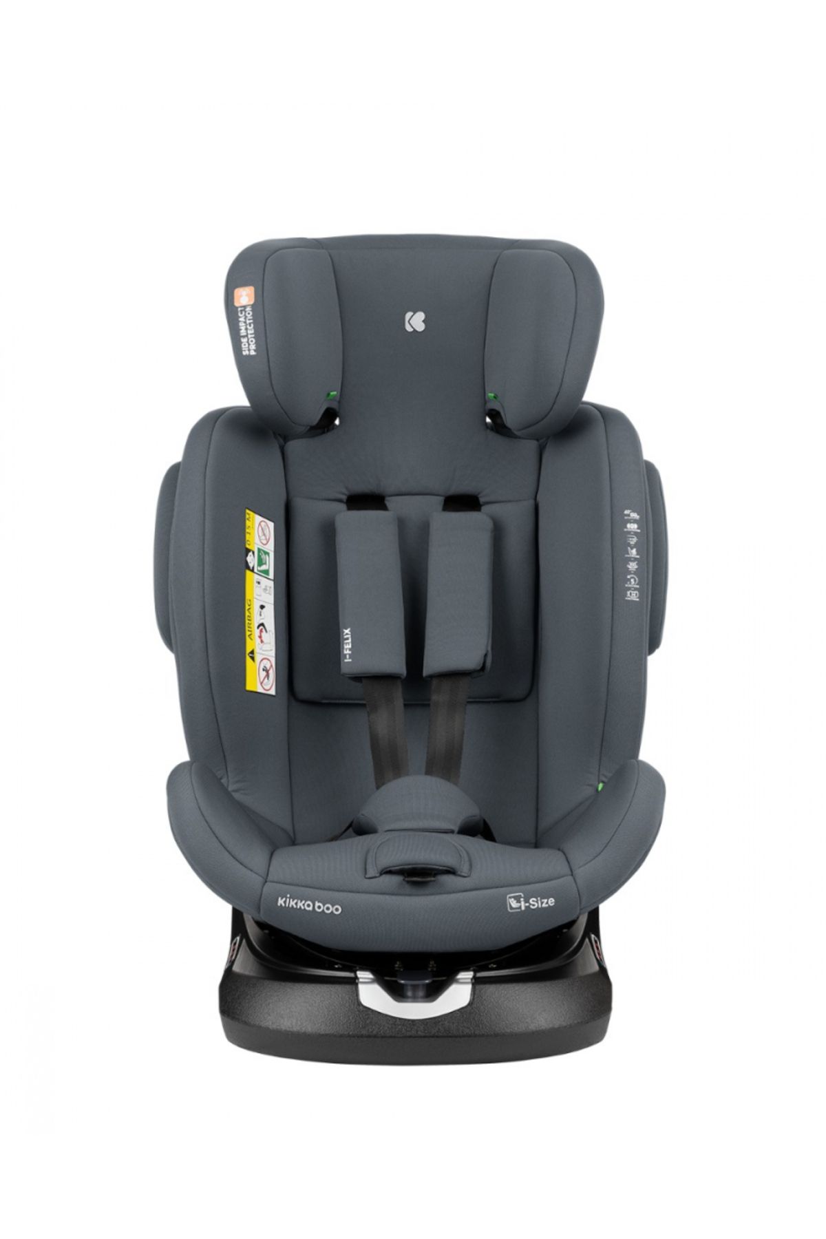 Kikka Boo-Child car seat with ISOFIX KikkaBoo I-Felix DarkGrey, I-Size approved 40-150cm, R129, SPS-Protec 8