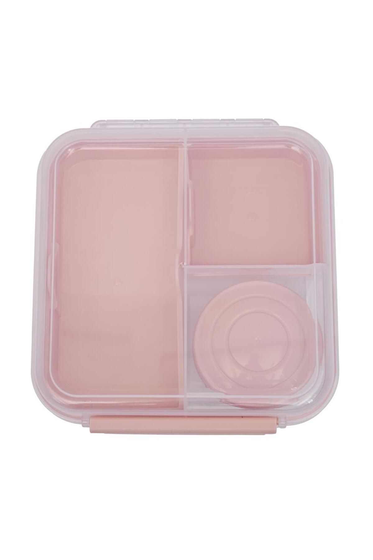 DNS-Children's casserole with compartments, airtight lid attached to the box, 1250 ml pink 6520 2