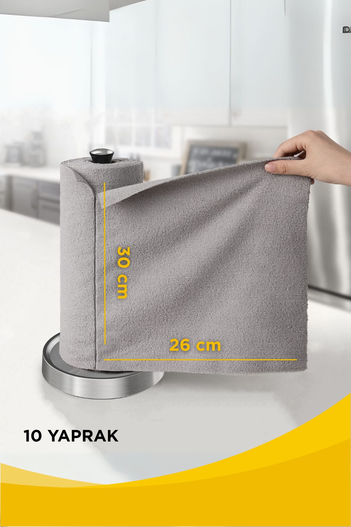 GRİMOR Life-1 Piece of 15 Rolls 100% Microfiber Multi-Purpose Cleaning Cloth for Use - Economical and Practical Hygiene 3