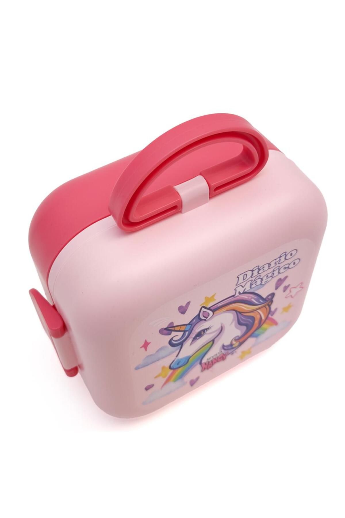 DNS-Casserole with 2 compartments and fruit section, bento box for children, school, 1150 ml, pink XC-A89 5