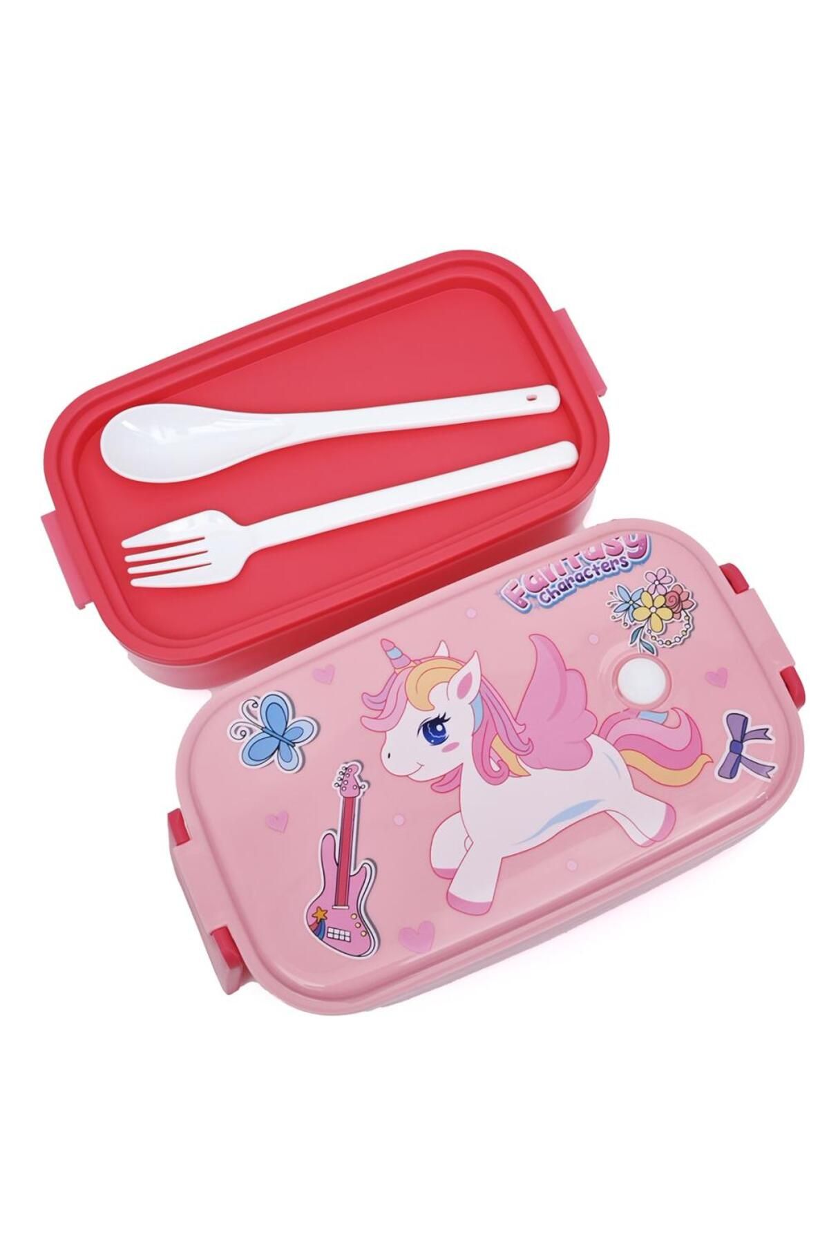 DNS-Double casserole for children, 2 layers, plastic, airtight closure 1400 ml pink HSD9002k 2