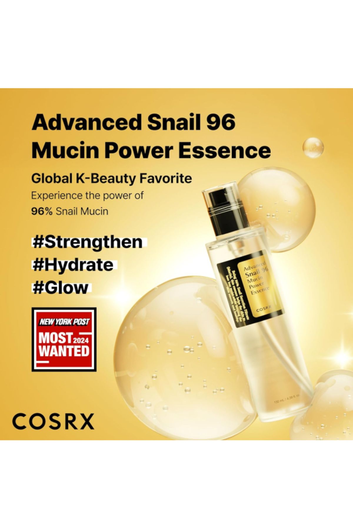Cosrx-100ml Advanced Snail Essence 96 Mucin Power - Moisturizing and Nourishing Snail Essence 3