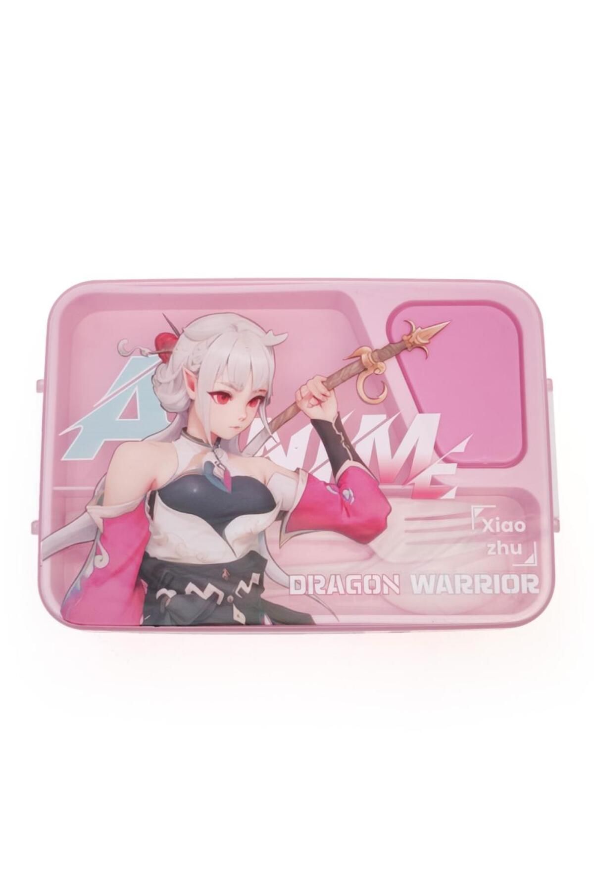 DNS-Rectangular plastic casserole, 2 compartments, for sandwich, 900 ml, pink YSY3029 2