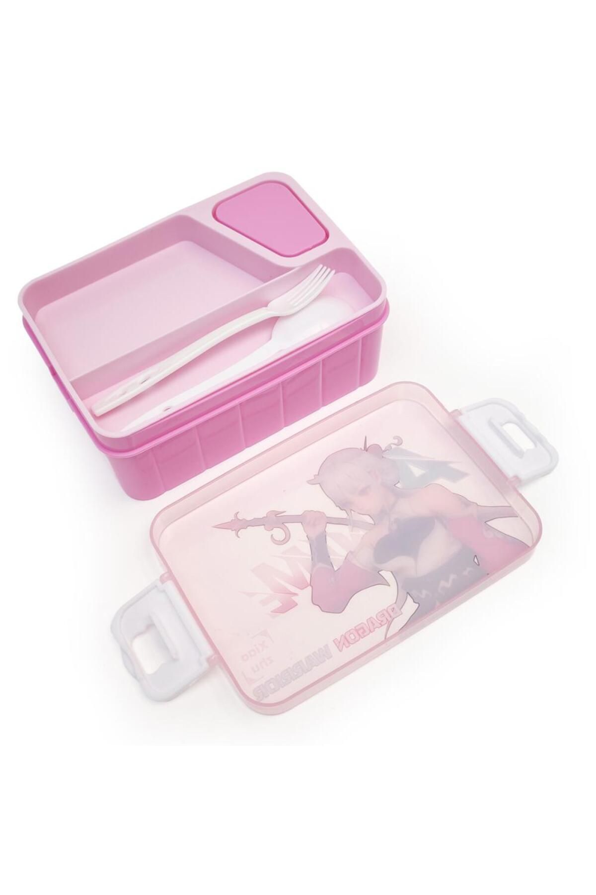 DNS-Rectangular plastic casserole, 2 compartments, for sandwich, 900 ml, pink YSY3029 6