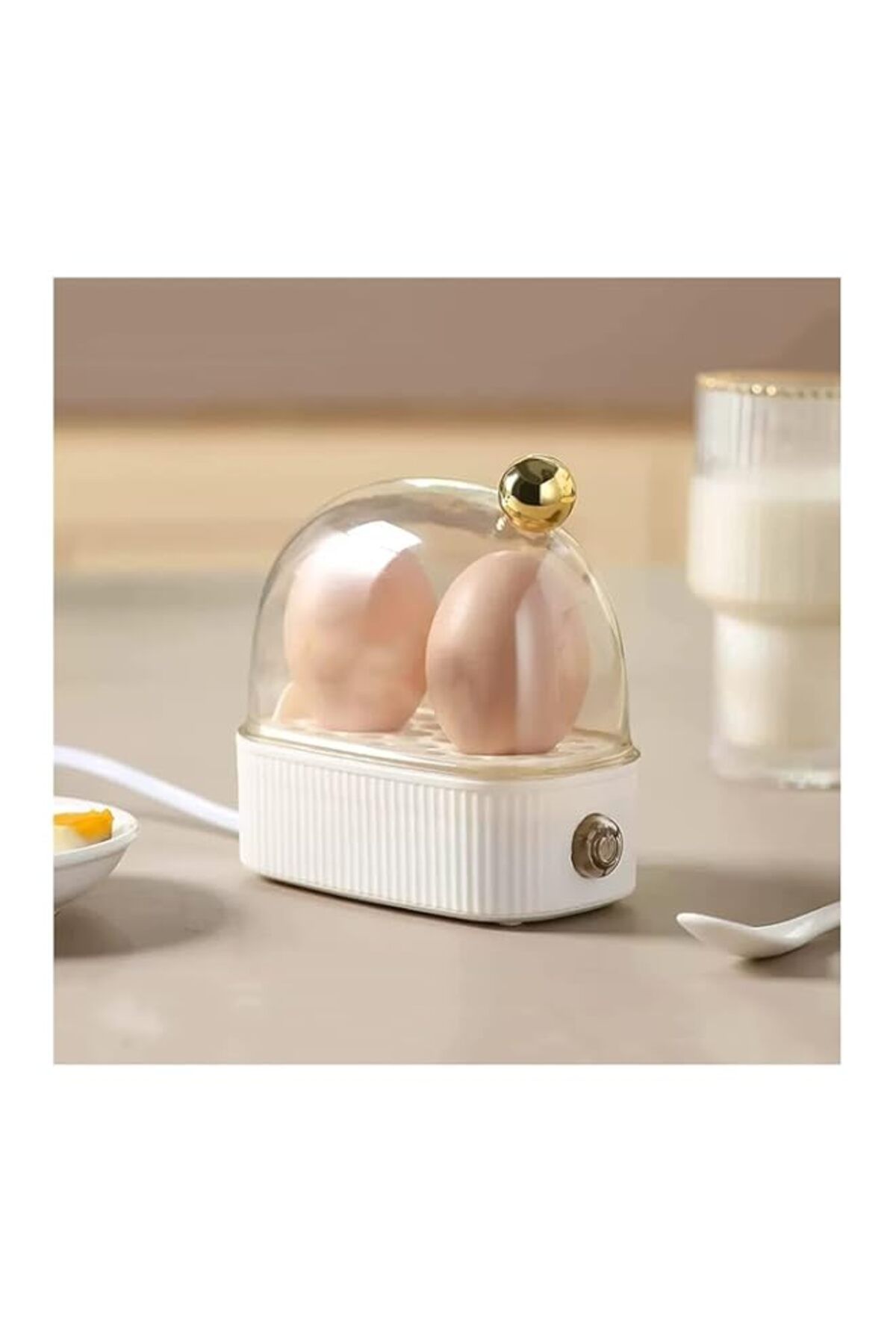 Generic-KIZQYN Egg Cooker Small Egg Cooker Multi Function Egg Steamer Dormitory Household Egg Boiler One Pe 1