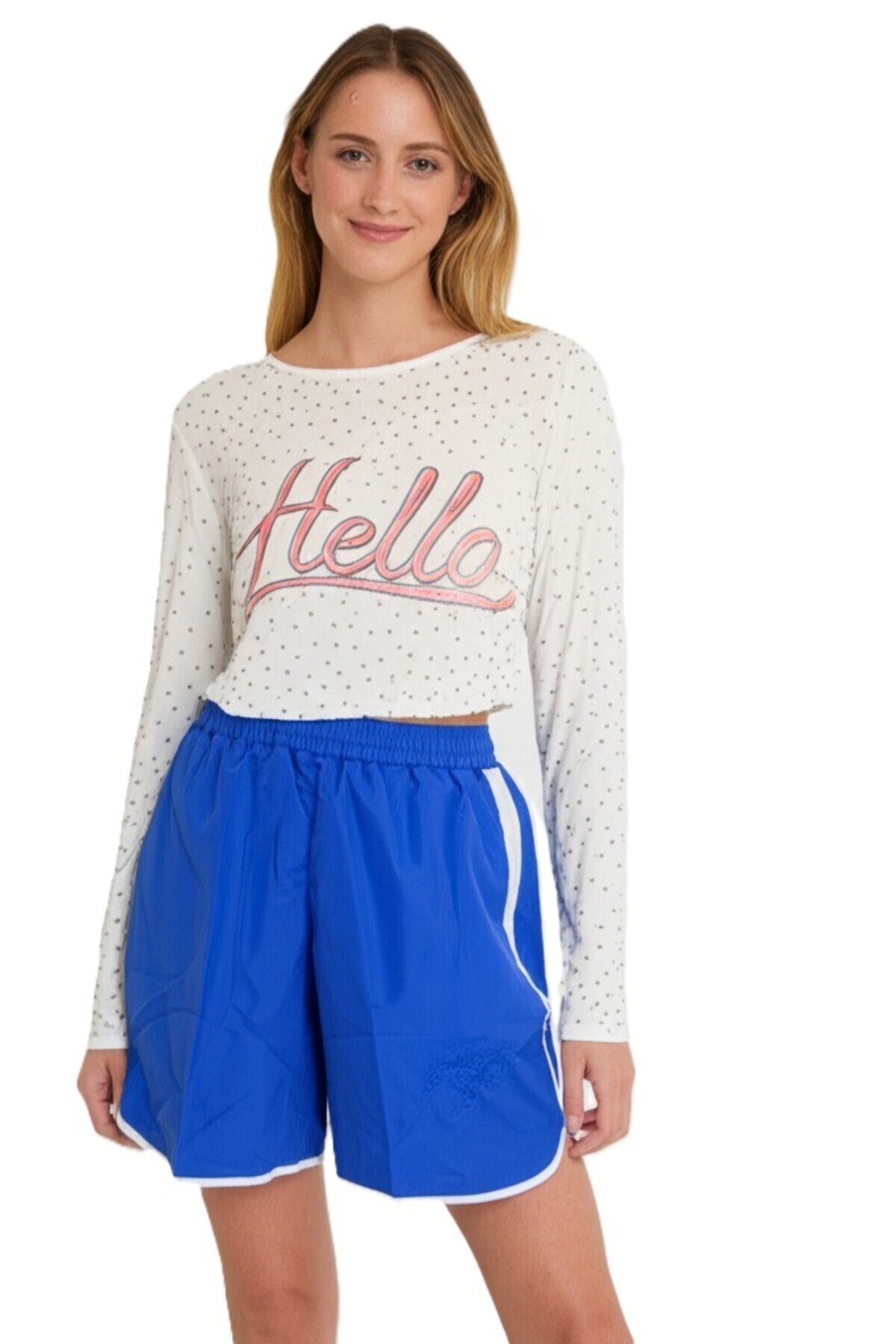 Oppland Kadın Plaj ve Deniz Şortu Günlük Hızlı Kurur Esnek Cepli Bağcıklı RahatKesim OPKPDS26OPMOD12