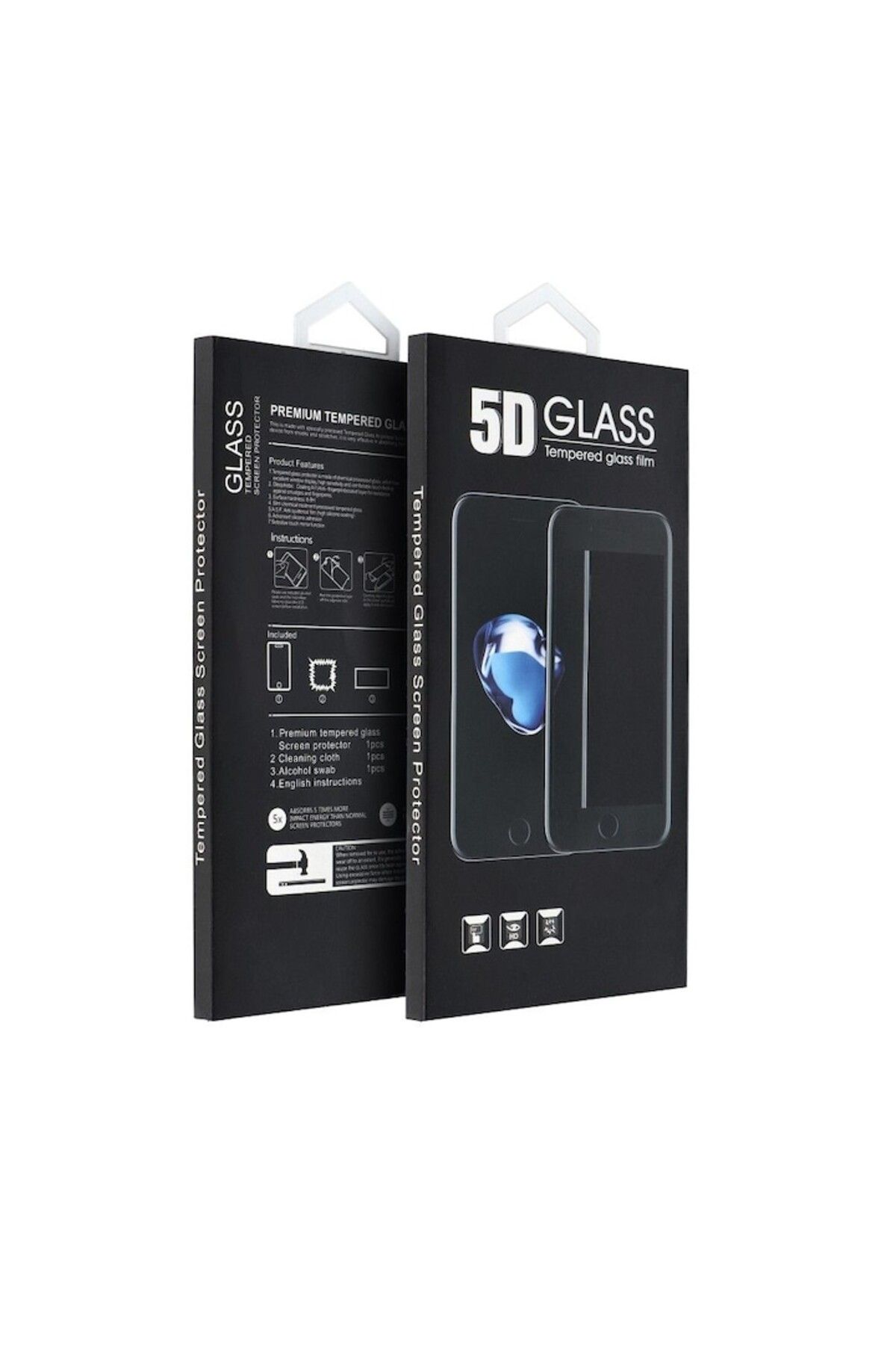 e-Eunoia Art-Protector de ecran pentru Apple iPhone 8 Plus / 7 Plus, sticlă securizată, lipici complet, Elite Armor, U721, 5D 2