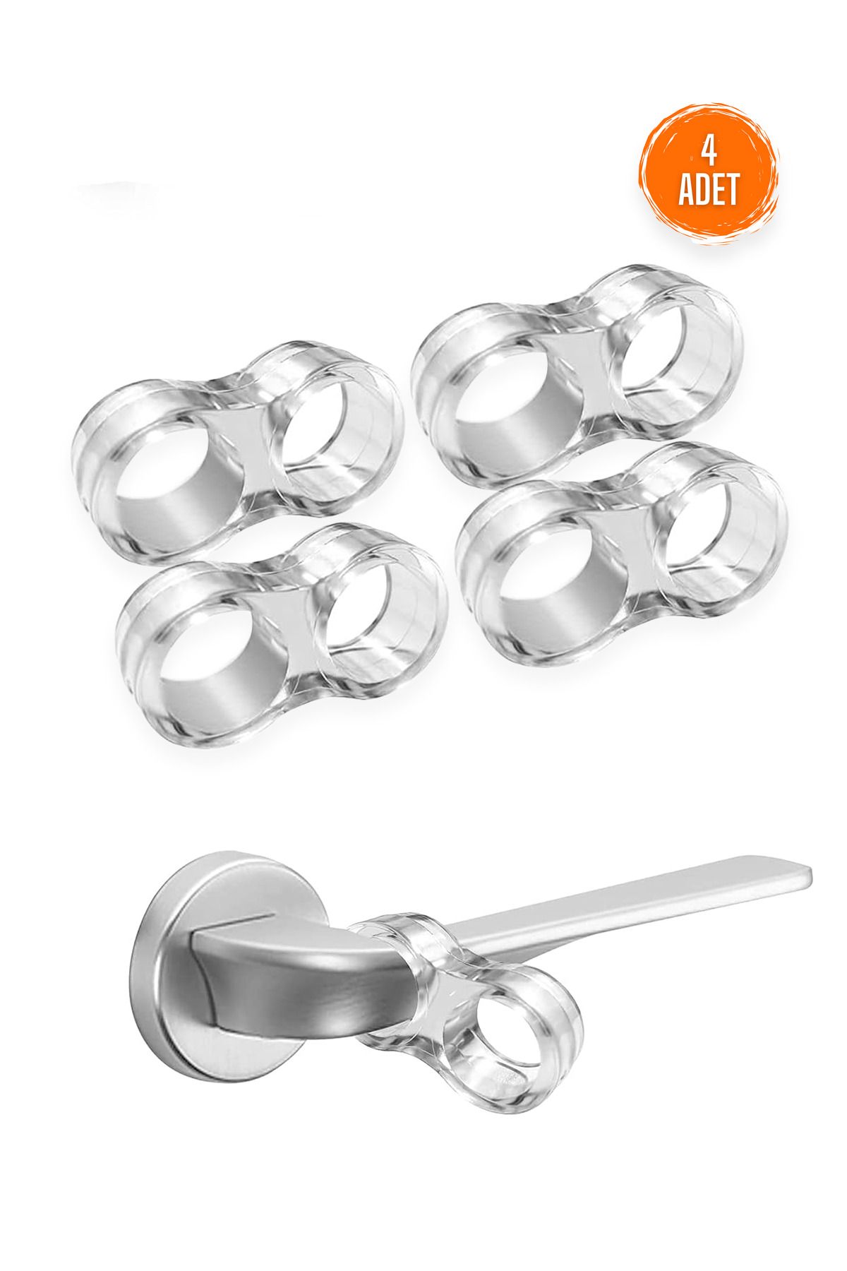 Fresh Moon-Door Handle Stopper 4Pcs Silicone Door Handle Holder Grab Window Buffer Stopper Wall Protector 1