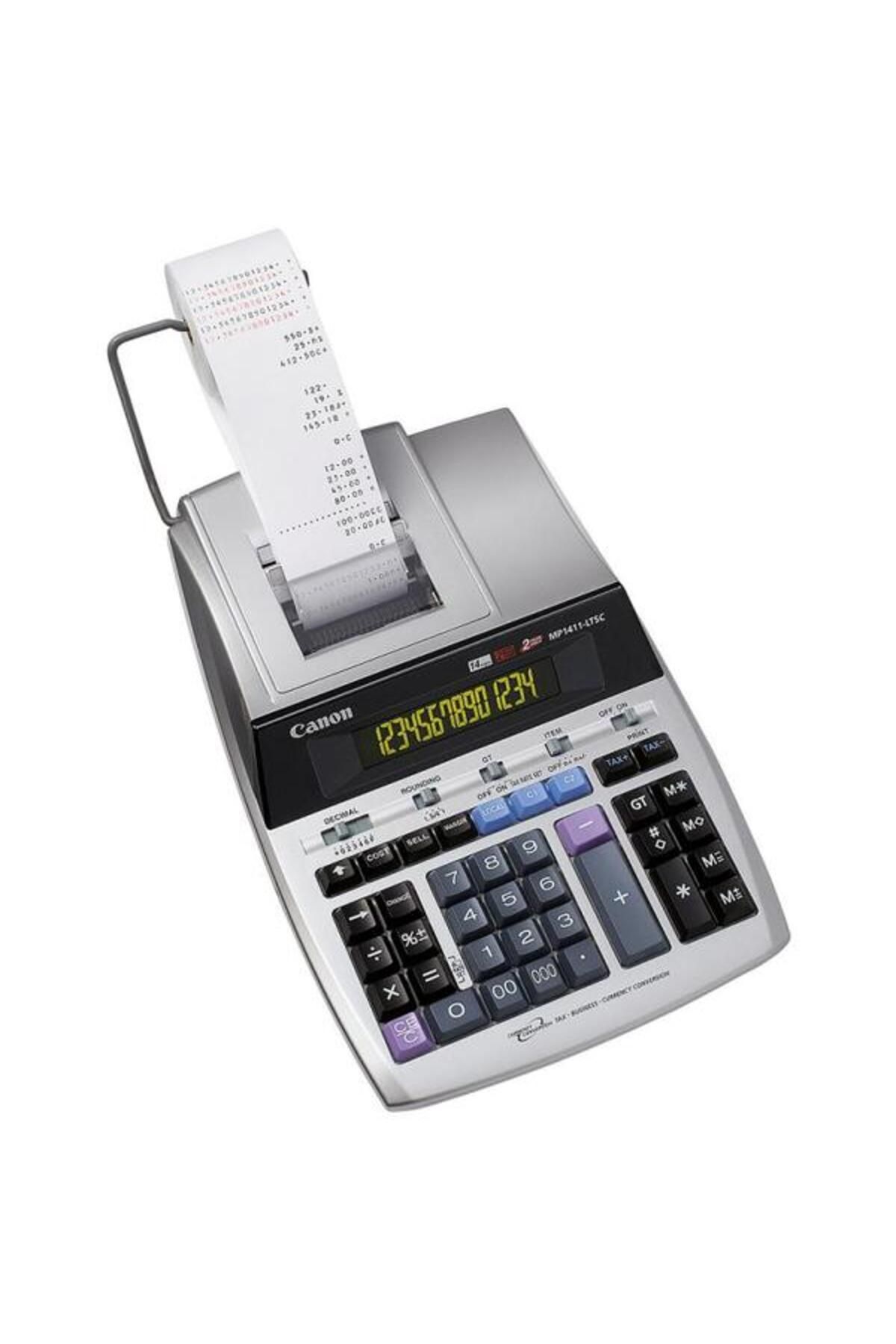 Canon-MP-1411 LTSC Desktop Calculator, 14 Digits, Ribbon, LCD Display, Business, Tax, and Currency C 1