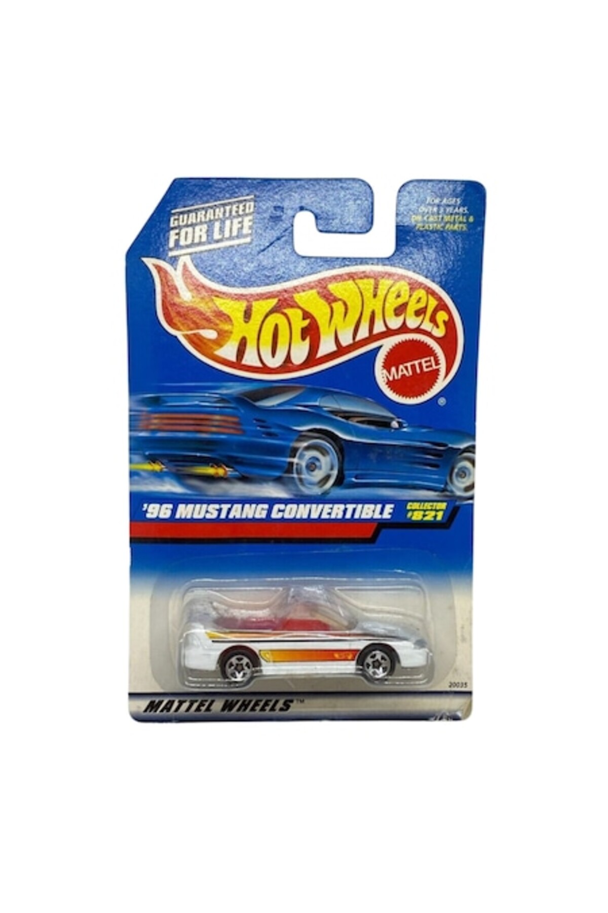 Masinuta Metalica Hot Wheels, 1996 Mustang GT, Editia 1997, Alb, 1:64