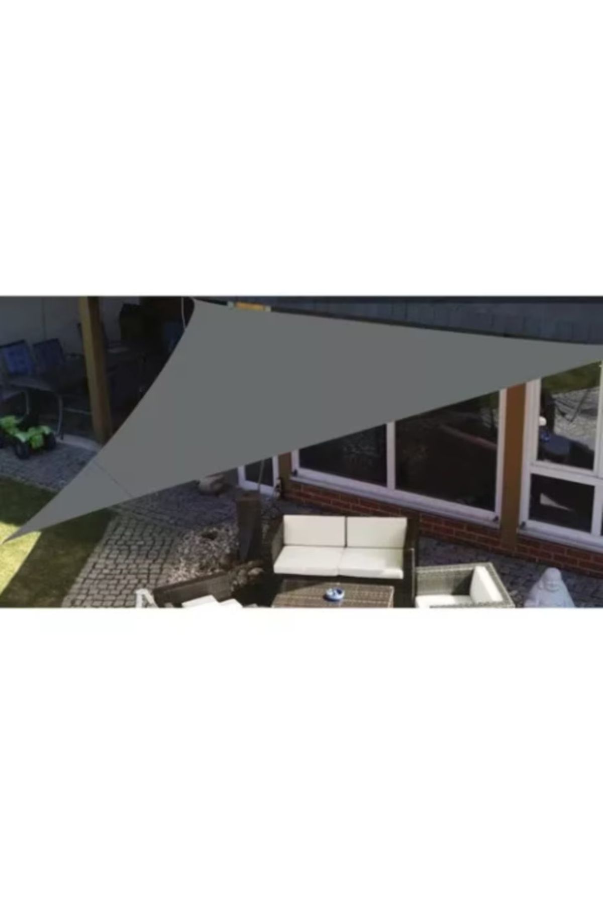 varioshop-VarioShop® triangular sun canopy/awning, waterproof, with UV protection, for the garden, 6
