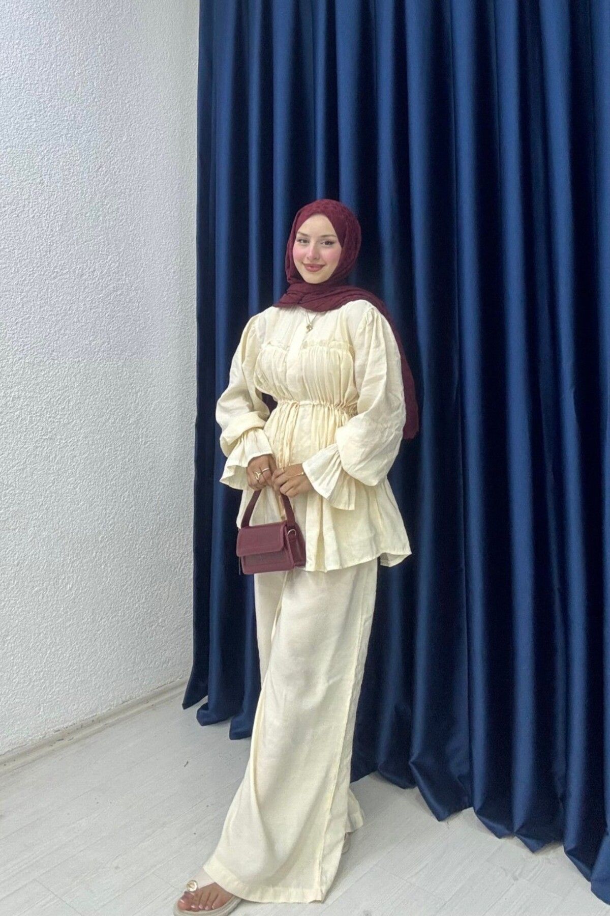 lurex moda-Pleated trouser set 2