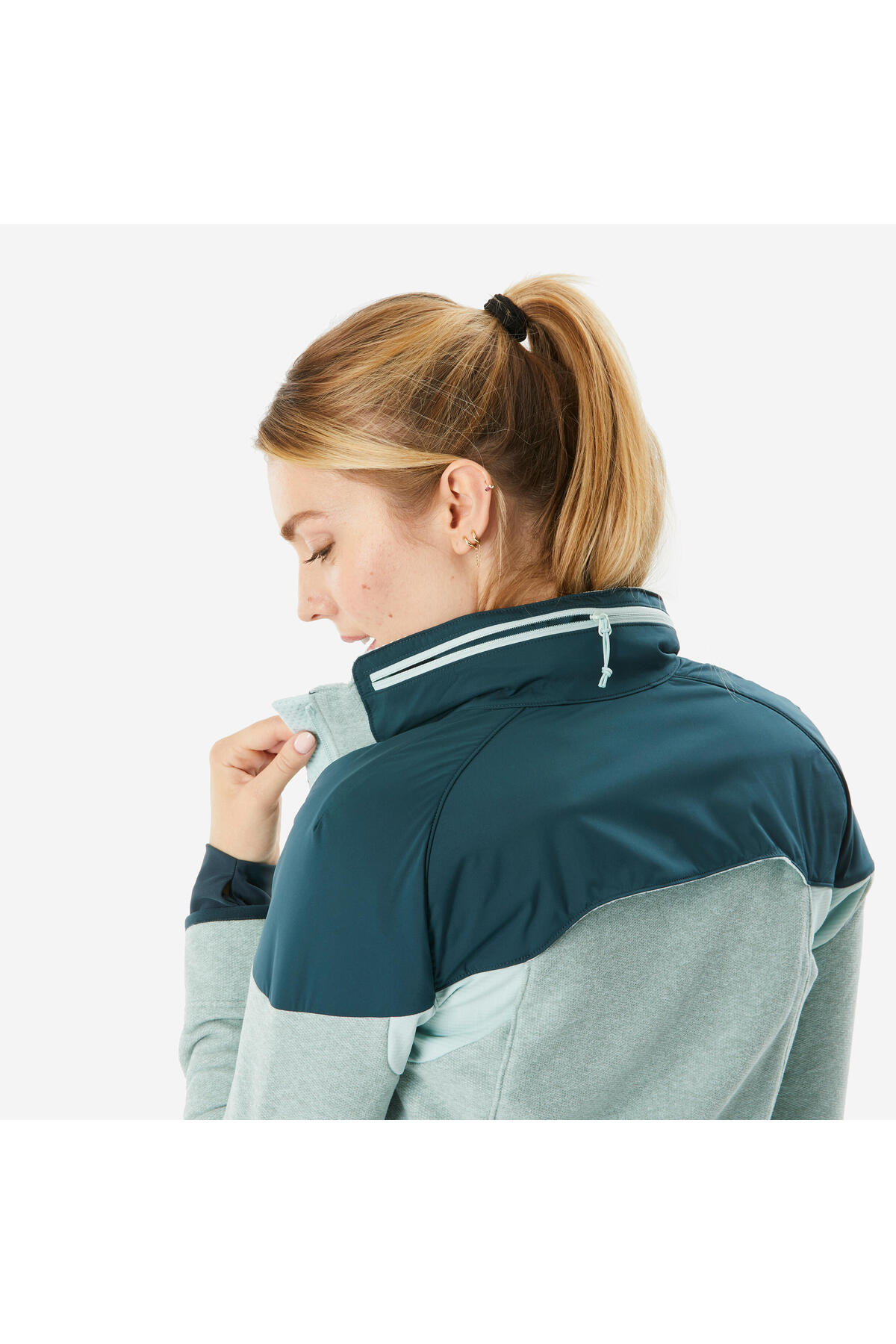 Decathlon Quechua Kadın Sıcak Tutan Outdoor Polar Mont - Yeşil - MH500 Mountain görsel 5