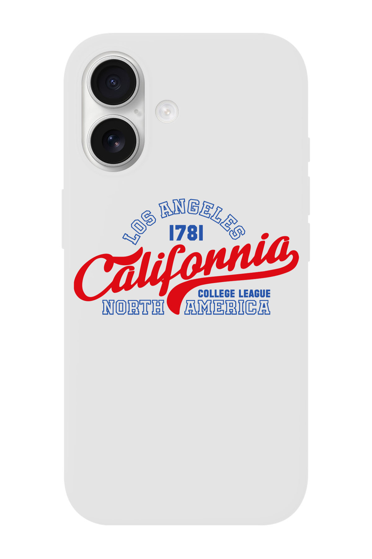 iPhone 16 Compatible California College Patterned Suede Launch Protective Phone Case