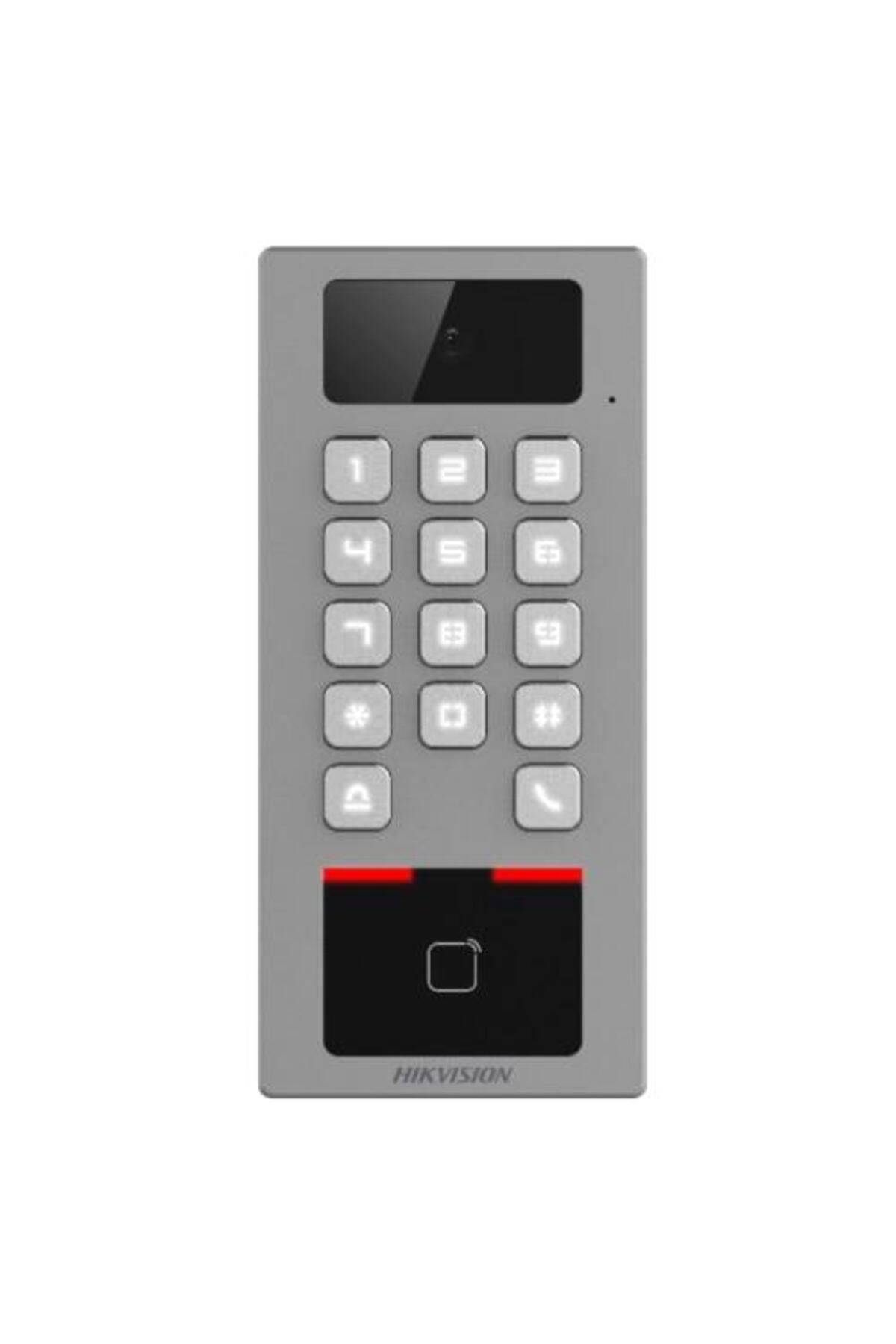 Hikvision-Terminal control acces si interfon cu tastatura si cititor card, rezolutie 2MP, Wi-Fi, RS485, Alarma 1