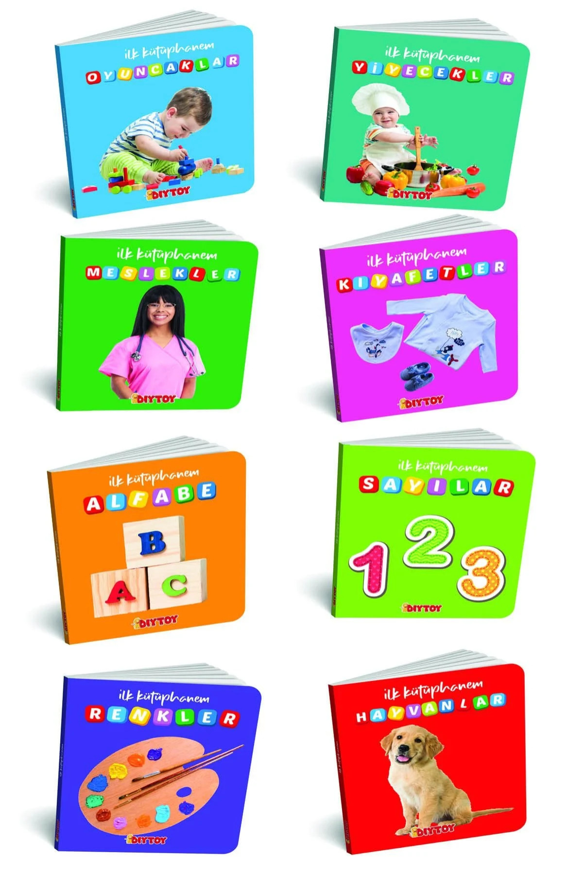 Diytoy TinyUp İlk Kütüphanem - 8'li Mini Kitap Seti | İlk Sözcükler | Eğitici ve Eğlenceli Bebek Kitapları fotoğrafı 2 (önizleme)