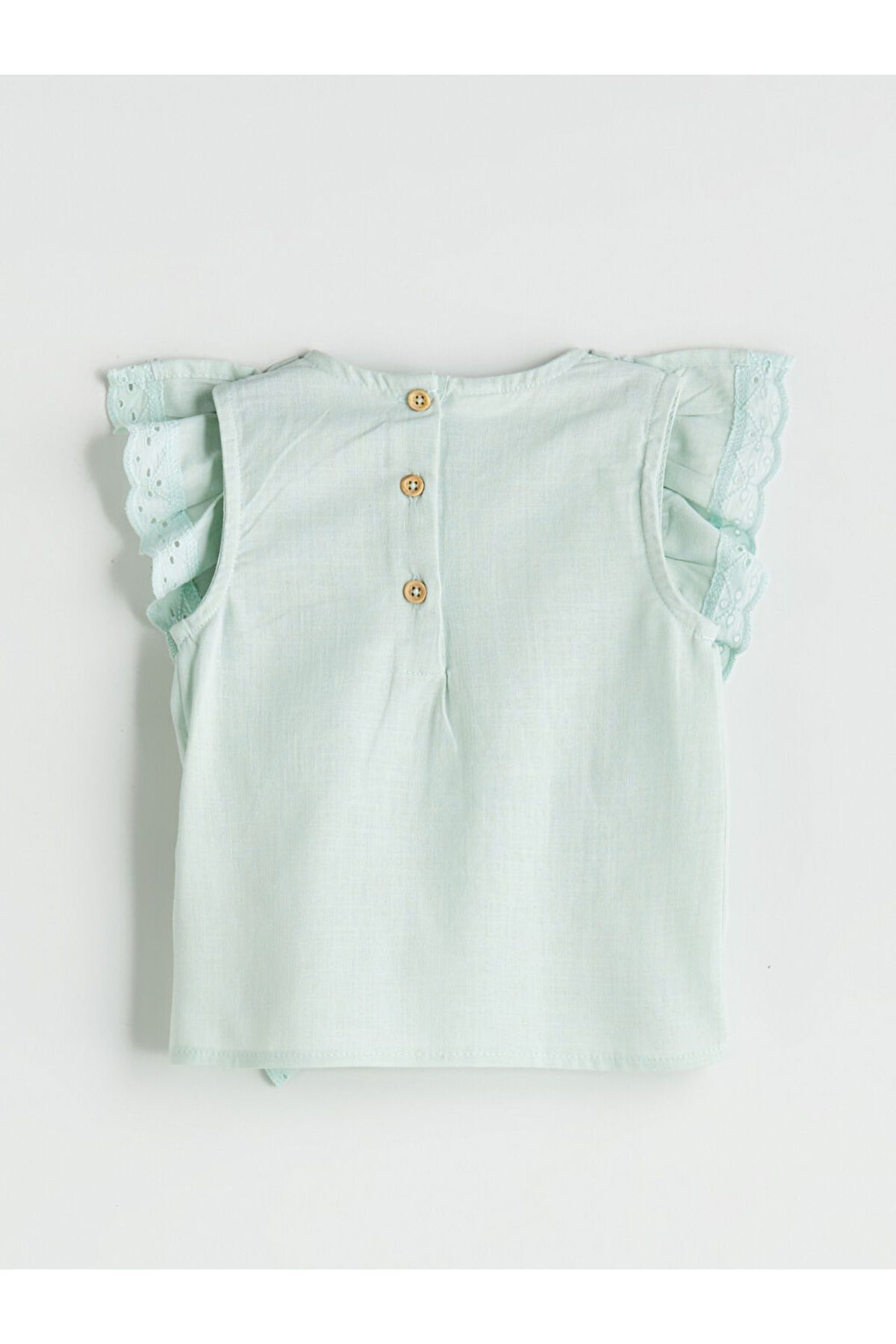 LC Waikiki-Sparkling Selections from Shining Store |   Turquoise Ruffle Baby Girl Blouse and Shorts 2 Pcs 4