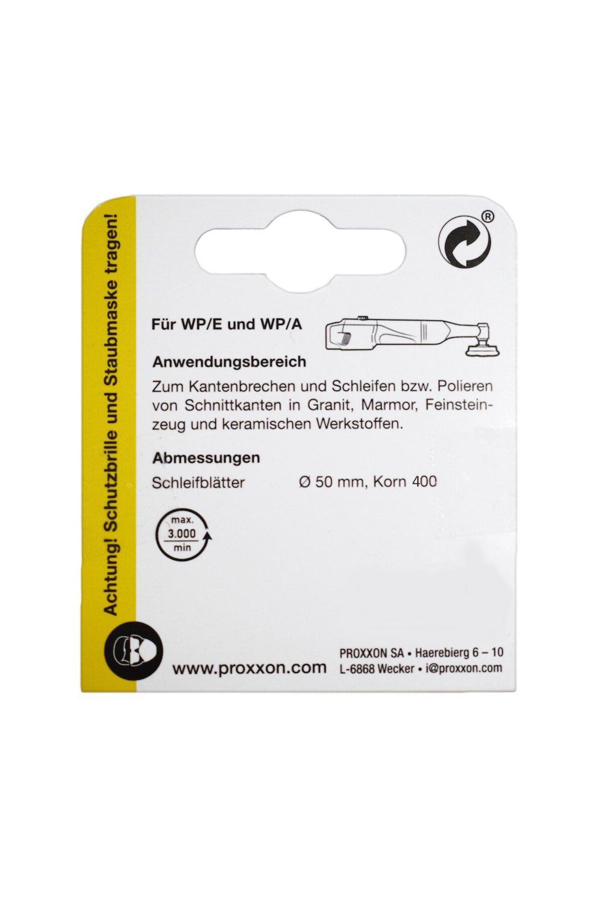 Proxxon-28659, Set of 3 diamond discs for grinding and polishing, GR400, diameter 50mm, for 4