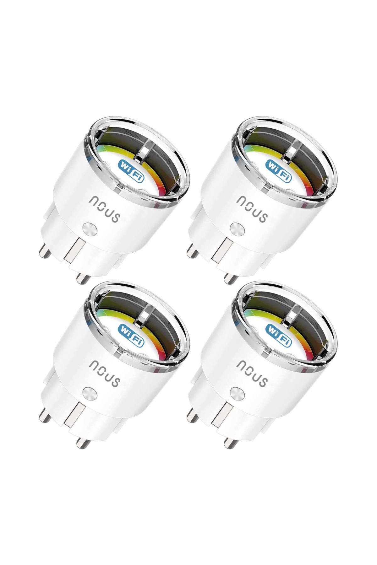 Nous-Set of 4 WiFi smart sockets A1, 15A, Energy monitoring 1